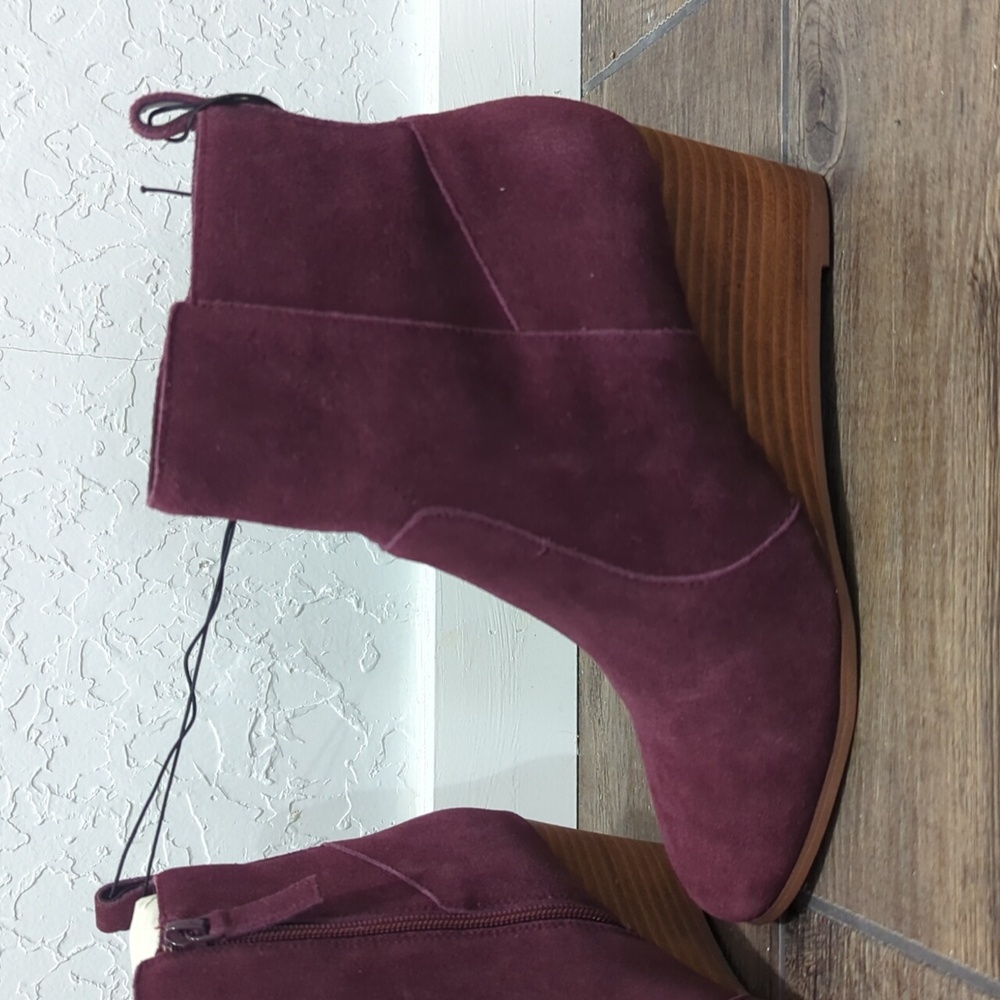 Merlot Wedge Ankle Bootie
